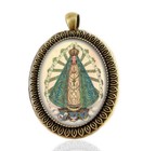 Our Lady of Lujan Brazil Religious Christian Catholic Medal Pendant Bronze