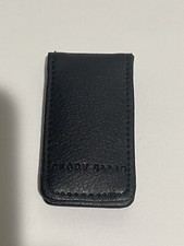 Leather Magnetic Money Clip - Black