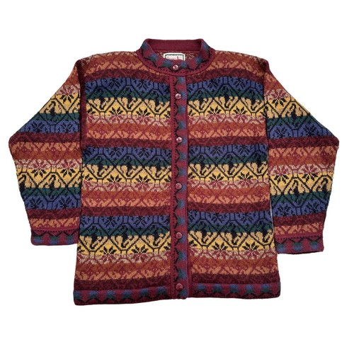 The Alpaca Connection Made in Puru Alpaka Wolle Strickjacke Pullover - Damen M