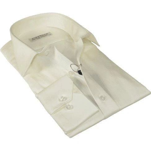 slim fit dress slacks Men's Ivory Dress Shirt Classic Fit Verno Fashion – Moreno's Wear