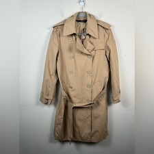 NWT Norma Kamali Beige Trench Coat Size Large