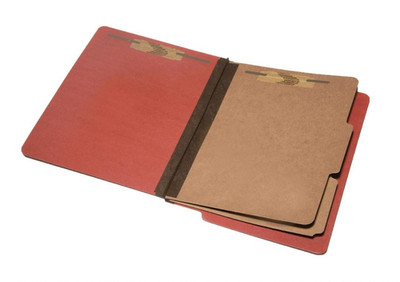 SKILCRAFT 6-Part Classification Folder, Letter Size, 2 Dividers, Box of 10