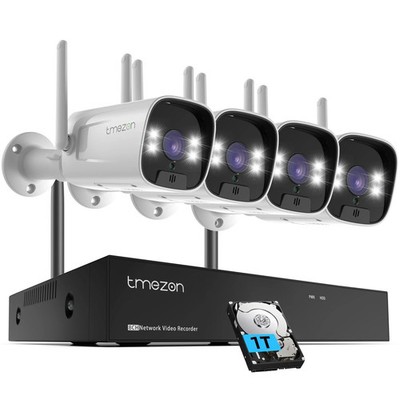 Wireless Security Camera System Outdoor 3MP NVR with 2-Way Audio Home CCTV Kit
