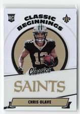 2022 PANINI CLASSICS CLASSIC BEGINNINGS CHRIS OLAVE #CB-11 SILVER RC SAINTS READ