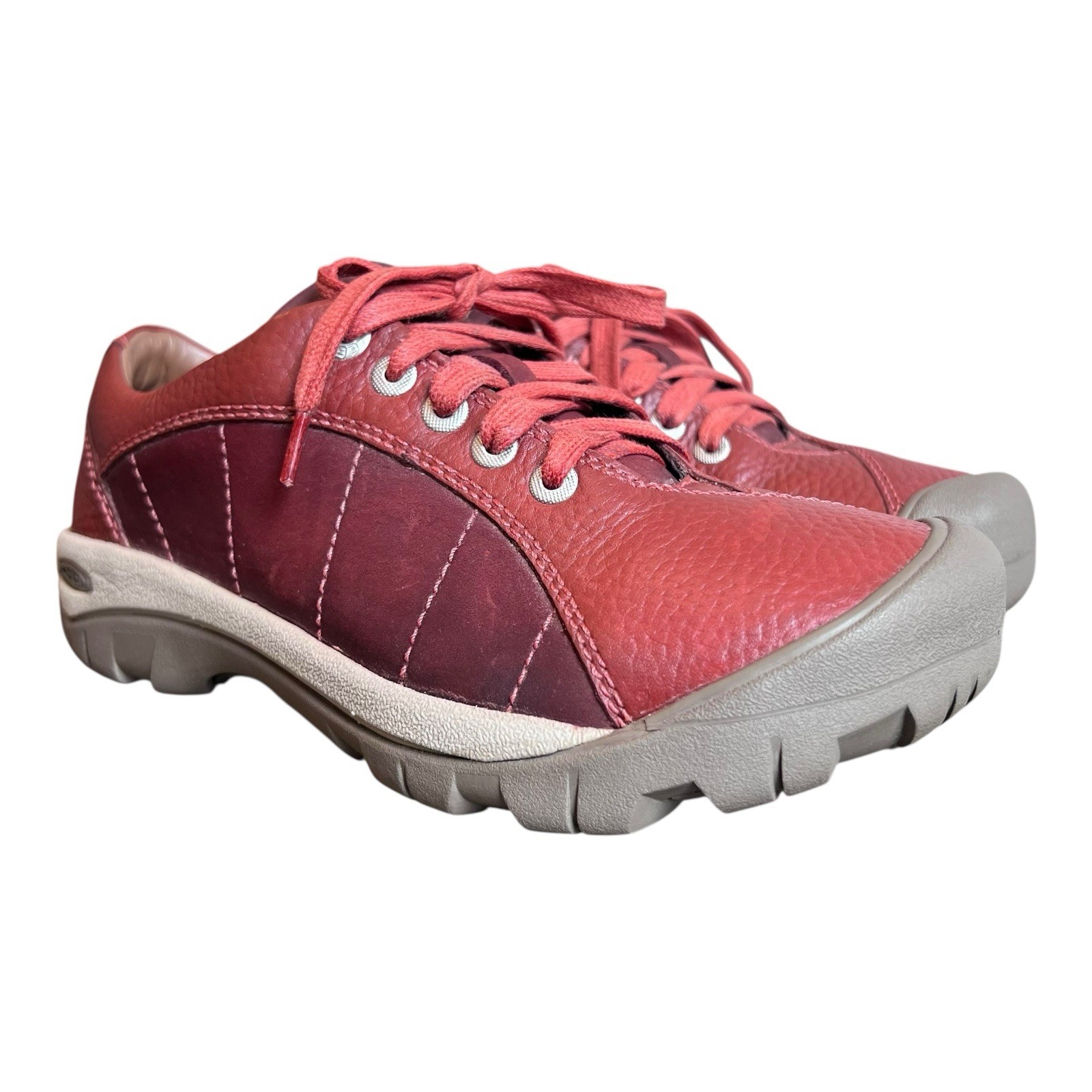 Scarpe Keen Presidio donna 6 5 rosso pelle scamosciata comode passeggio escursionismo sneaker