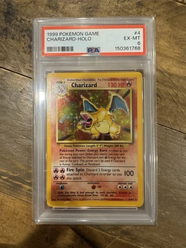 1999 POKEMON GAME #4 CHARIZARD-HOLO PSA 6