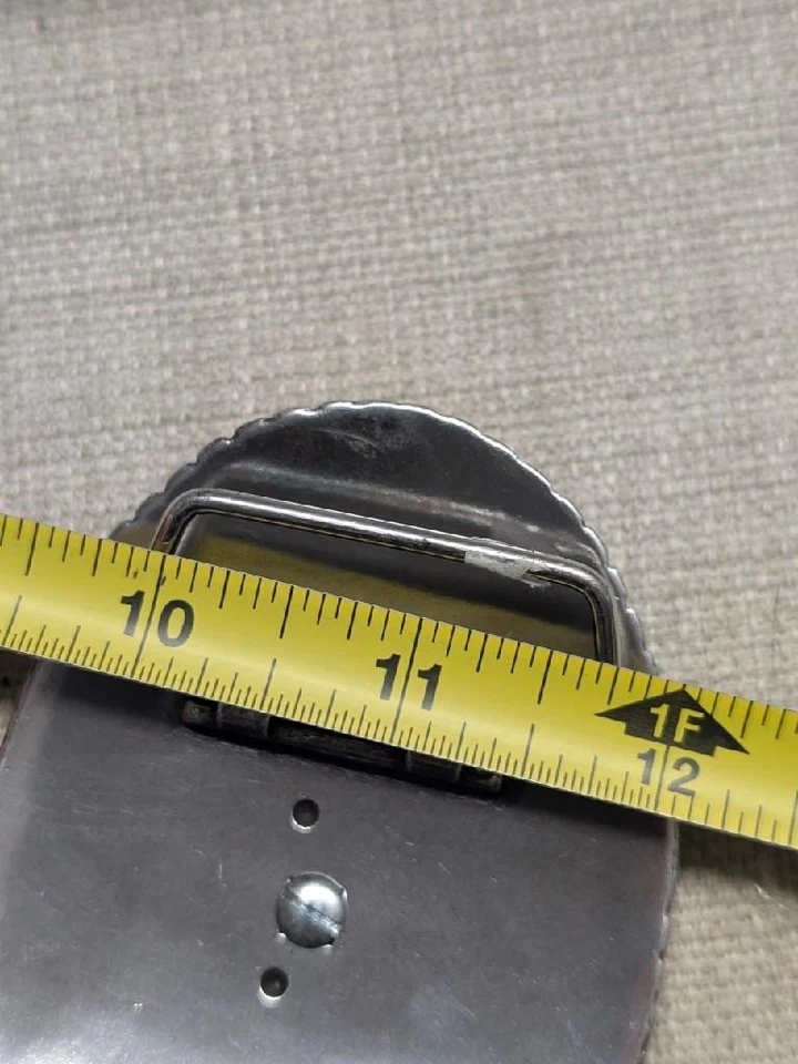 Vintage NOCONA Cinturón Hebilla "M" Monograma OCCIDENTAL Grabado Floral VAQUERO Rodeo Foto 4 de 4