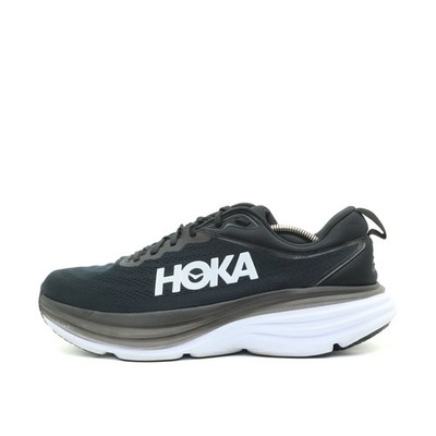 Hoka One Herren Bondi 8 Sportschuhe Schwarz Mesh Low-Top Laufschuh EU 45 1/3
