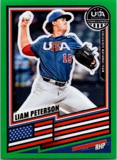 2026 Panini Stars & Stripes Prizm USA Baseball #38 Liam Peterson Green