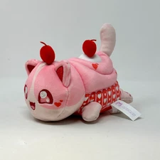Aphmau MeeMeows Cupcake Cat Plush Stuffed Animal Pink Strawberry Cherry Cute 6"