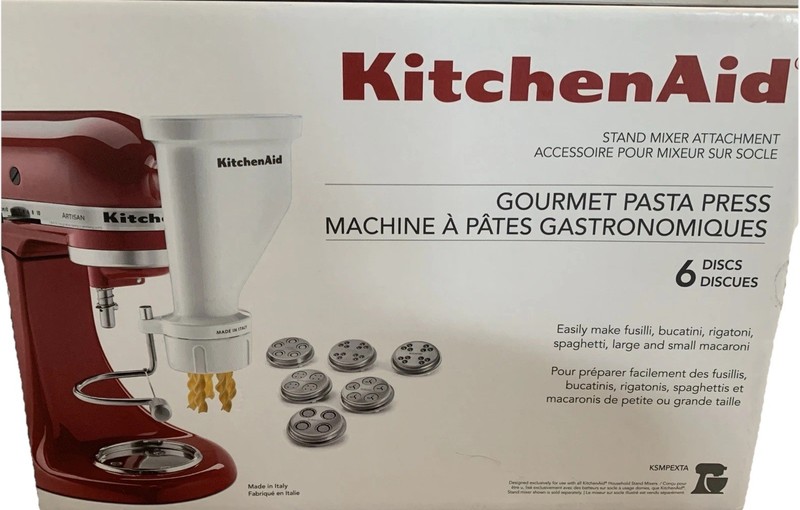 KitchenAid KSMPEXTA Gourmet Pasta Press Attachment - White. NIB