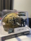 DREW BREES AUTOGRAPHED NEW ORLEANS SAINTS CAMO SPEED MINI HELMET BECKETT 185740