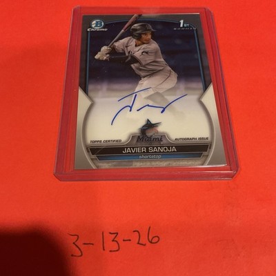 JAVIER SANOJA AUTOGRAPH 🔥 2023 1st Bowman Chrome Auto #CPA-JSJ