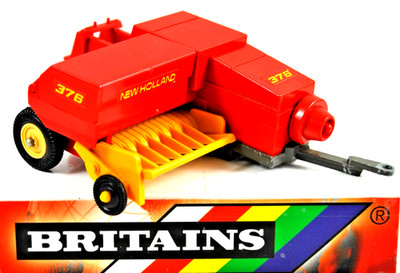 1978 Britains 1:32 Farm 9556 New Holland 376 Square Hay Ballenpresse mit Strohballen sehr guter Zustand