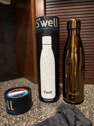 NEW Swell Metallic Collection White Gold 17oz 500ml Stainless Steel Bottle