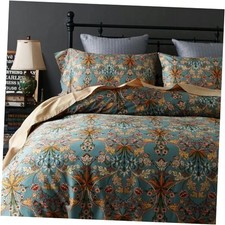 Farmhouse Boho King Comforter Set - 3 Piece King 104"x90" 1 - Vibrant Floral