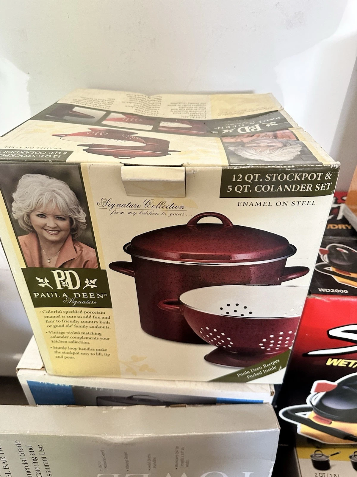 Paula Deen Signature Collection 12 qt Stockpot & 5 qt Colander Enamel Steel
Opens in a new window or