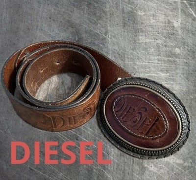 Diesel Men Italian Genuine Leather Belt Unisex Total Length