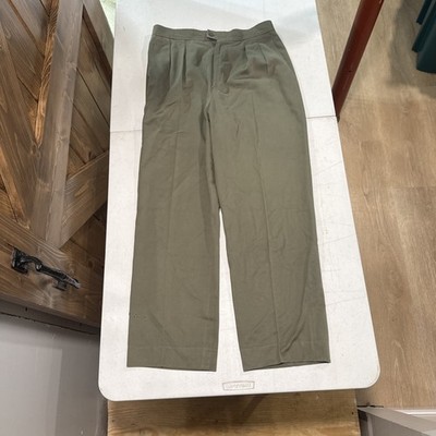 Vintage Yves Saint Laurent Rive Gauche Pants Mens Size 46 Green Dress Pants 80s