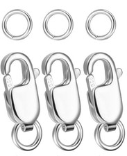 Lobster Clasp 925 Sterling Silver Jewelry Closure 10mm
