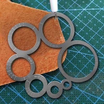 Leder Ecklineal Metall Kreis Vorlagen zum Zeichnen Heimwerkerbedarf