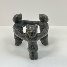 Rikyu Seven Types Mitsu Ningyo Futaoki Copper Tea Ceremony Lid Rest Japan