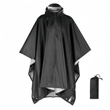 Hooded Sleeve Rain Poncho Waterproof Rain Cover Outdoor Raincoat  Hiking Travel