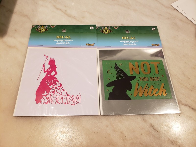 Wicked Movie Decals Elphaba Not Your Basic Witch Glinda So Popular Set Of 2 Oz