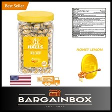 Portable Relief Honey Lemon Cough Drops - 250 Bulk Drops for On-the-Go Health