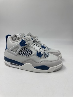 Nike Air Jordan 4 ホワイト/ブルー　美品　カッコイイ‼️ Nike Air Jordan 4 White/ Military Blue HF4281-141 Youth Size 5.5