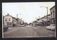 REAL PHOTO WILMINGTON ILLINOIS DOWNTOWN WATER STREET OLD CARS POSTCARD COPY