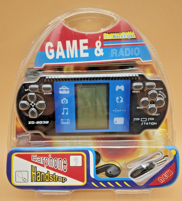 Vtg Pop Station Game & Radio Handheld Electronic Game Console ZC 2032 Earphones