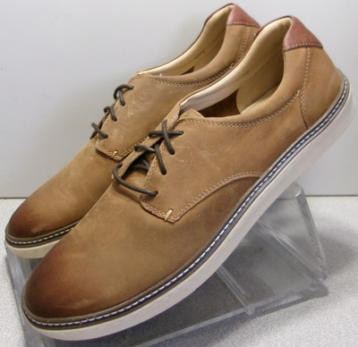 251642 MS50 McGUFFEY MEN SHOE SIZE 11 M TAN LEATHER LACE-UP BY JOHNSTON & MURPHY