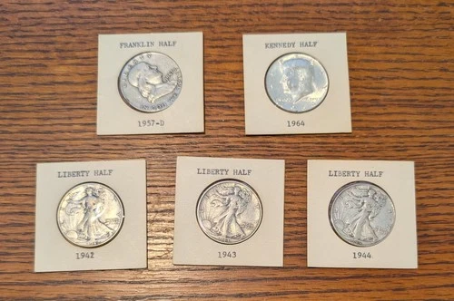 Liberty,  Franklin & Kennedy Half Dollars