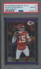 2019 Panini Donruss Optic Football Patrick Mahomes II #89-4 1989 Tribute PSA 10