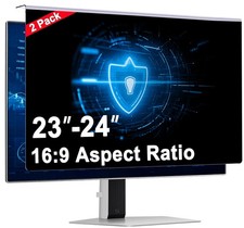  2 Pack 2 4 Inch Computer Privacy Screen Filter for 16:9 16:10 Monitor, Anti...