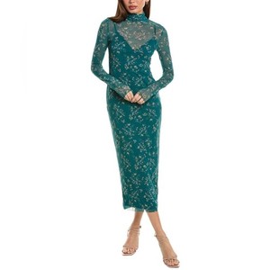 shoulder tie midi dress Yellow Floral Shoulder Tie Midi Dress  Gabi Swimwear