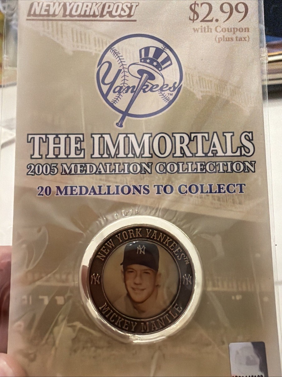 Mickey Mantle New York Post Medallion 2005 NY Yankees Sealed The