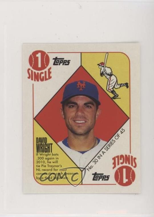 2010 Topps Wal-Mart 1951 Design Blue Backs David Wright #30 0c6