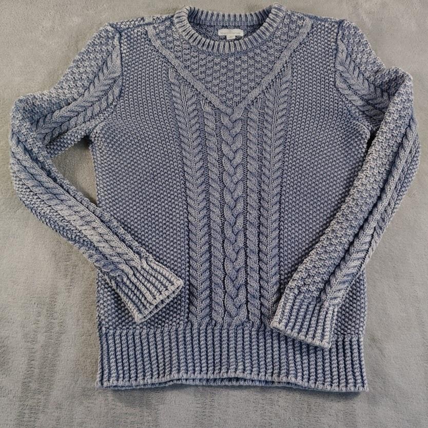 LL Bean Signature Sweater Womens Small Cable Knit Pullover Knitwear Classic