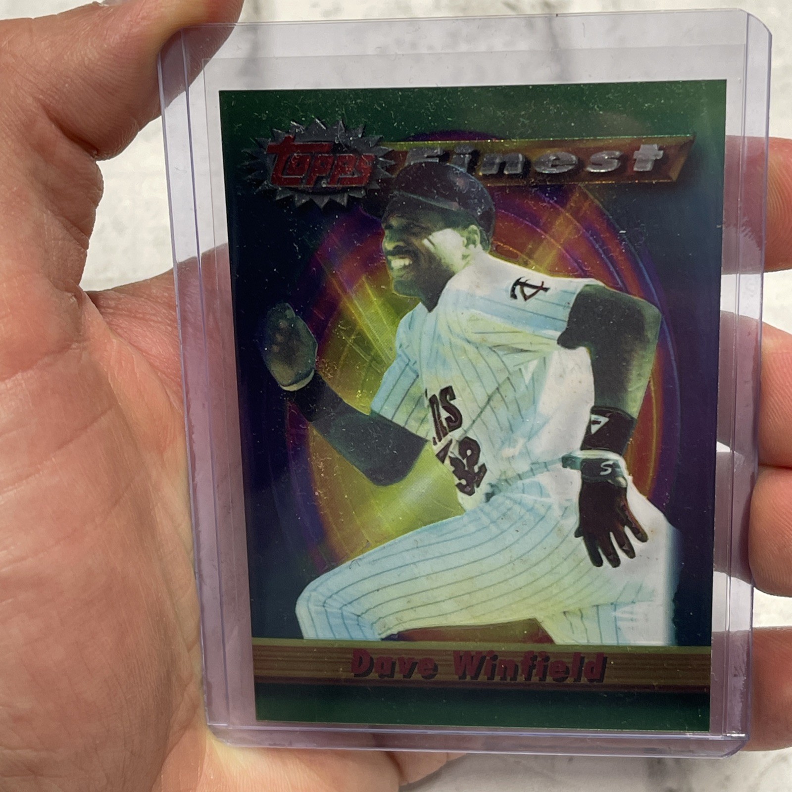 1994 Topps Finest Dave Winfield Refractor #215 Twins NM Vintage Baseball Card