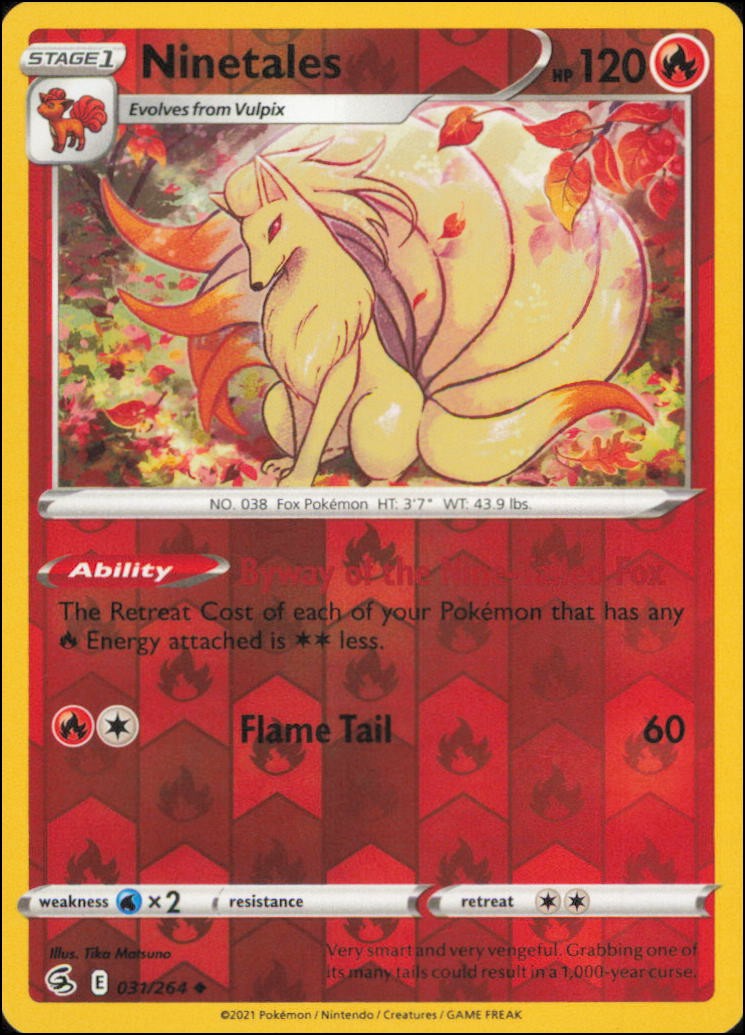 Pokemon - Ninetales (31) #031/264 - SWSH08: Fusion Strike Reverse Holo