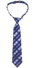 Tartan Plaid Patterns Woven Microfiber Pre-tied Boy's Tie