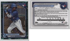 2024 Bowman Chrome Prospects Aqua Lunar Refractor /125 Arjun Nimmala #BCP-142