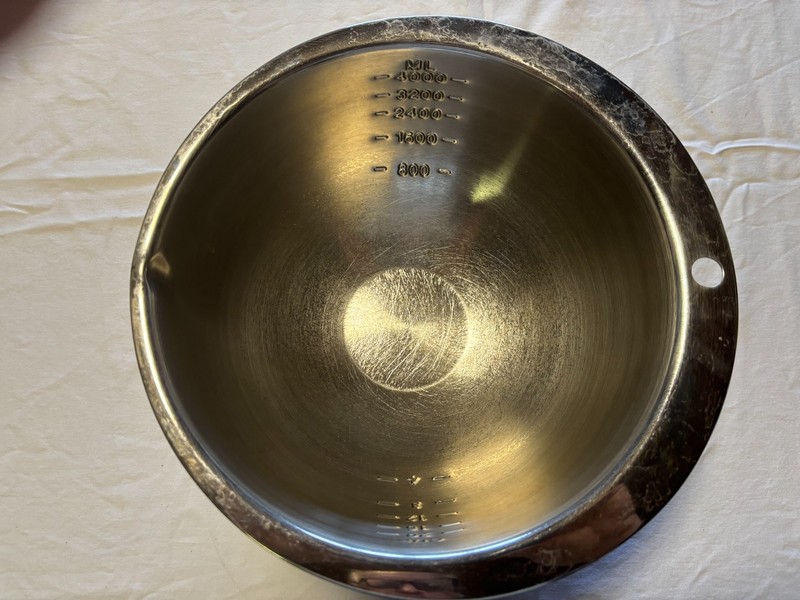 20 cup Stainless Steel Mixing Bowl with graduations