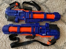 Lot Of 2 Nerf Elite Titan CS-50 50-Dart Toy Blaster Tested With Strap No Drums