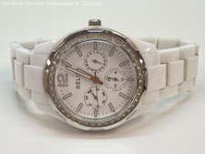 Women's Relic Silver Tone Rhinestone Stainless-Steel Watch, 62.4g
