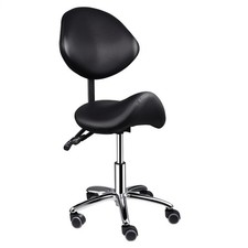 Hydraulic Saddle Stool Chair Adjustable Swivel Rolling Salon Spa Tattoo Chair