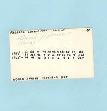 DAVID (DAVEY) JONES  ---DETROIT TIGERS--autographed on card --played with COBB