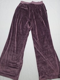 Victoria's Secret Corduroy Pants Womens S Purple Relaxed Fit Wide Leg Drawstring